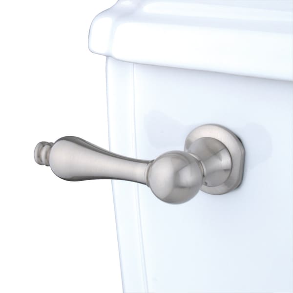 Victorian Toilet Tank Lever, Brushed Nickel